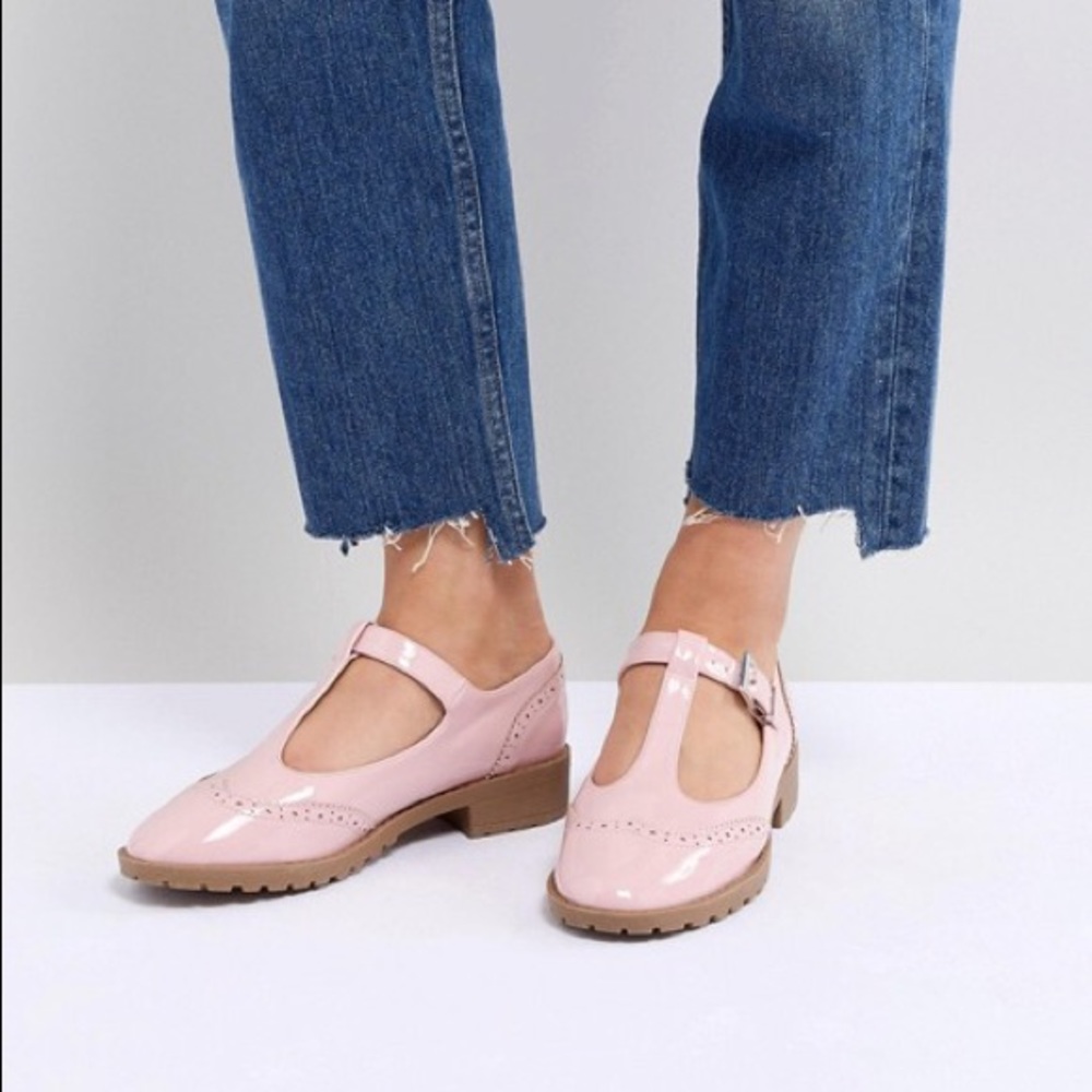EUC ASOS pink t-strap Mary Jane shoes